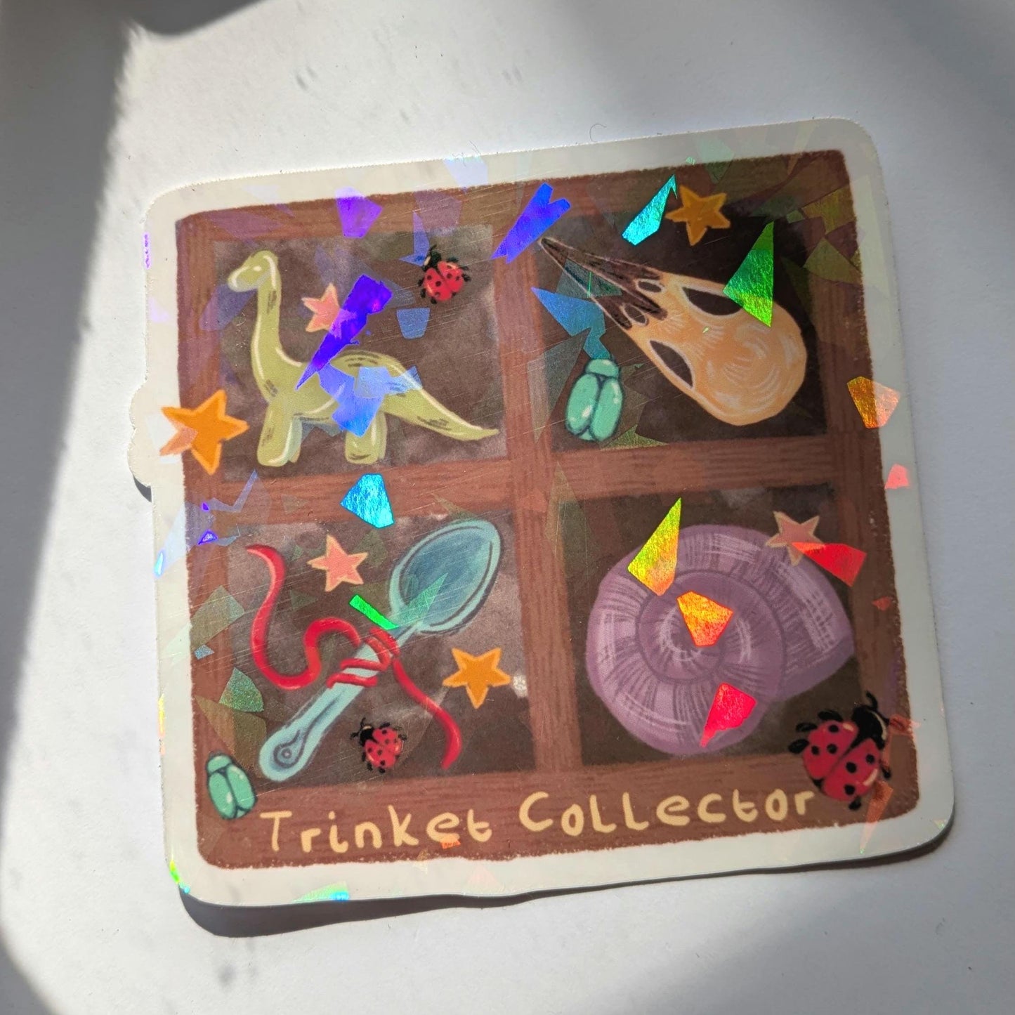 Trinket Collector Sticker- ADHD Sticker, Hyper fixation Sticker, Autism Sticker, Relatable Sticker, Vinyl Laptop Sticker, Collector Sticker