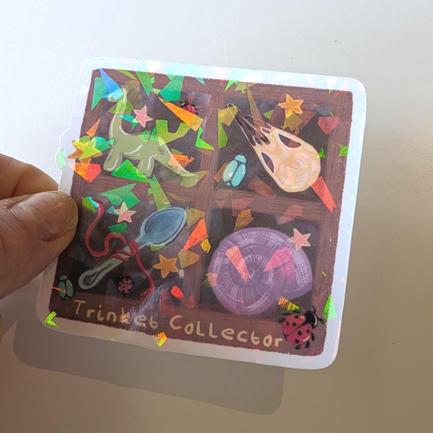Trinket Collector Sticker- ADHD Sticker, Hyper fixation Sticker, Autism Sticker, Relatable Sticker, Vinyl Laptop Sticker, Collector Sticker