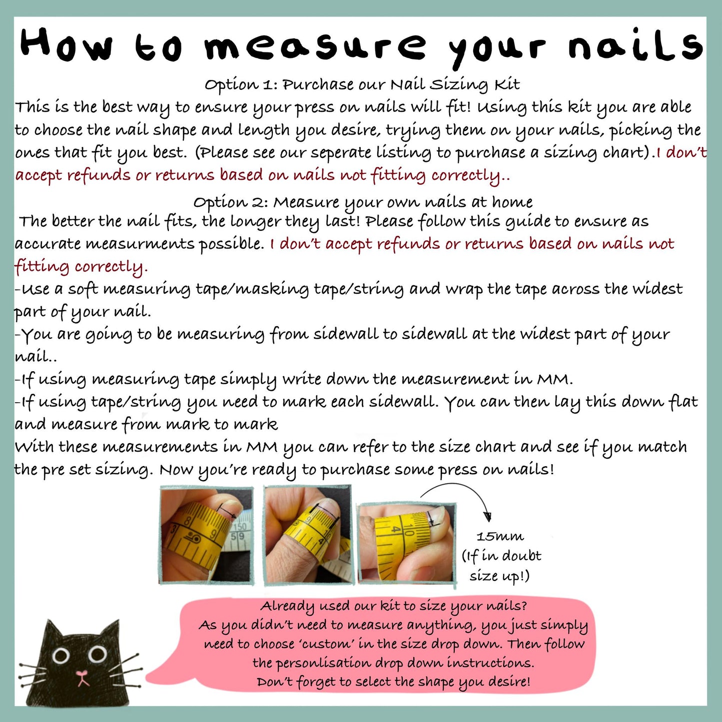 Kuromi X My Melody Press on Nails-Hand painted Nails, Cute nails, Kawaii Nails, Sanrio Nails, Kawaii Press on, Gel Press On Nails, Pastel