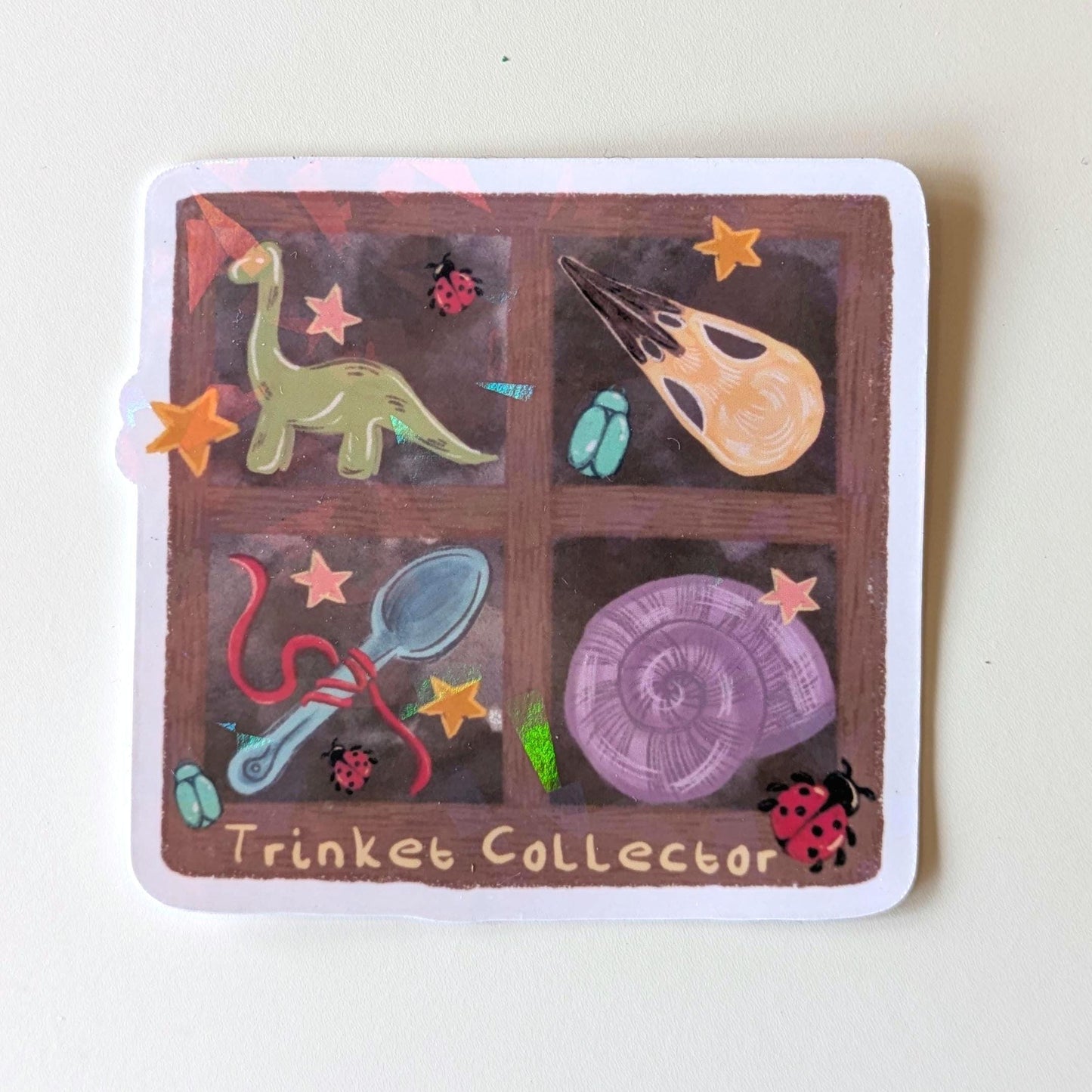 Trinket Collector Sticker- ADHD Sticker, Hyper fixation Sticker, Autism Sticker, Relatable Sticker, Vinyl Laptop Sticker, Collector Sticker