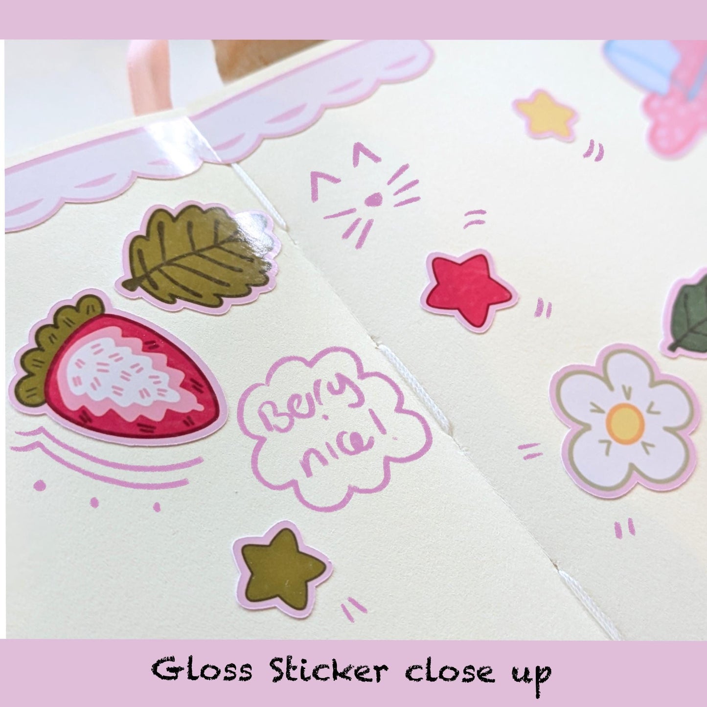 Berry Nice Sticker Sheets- Spring Stickers, Floral Stickers, Gardening Stickers, Strawberry Stickers, Kawaii Stickers, Journal Stickers
