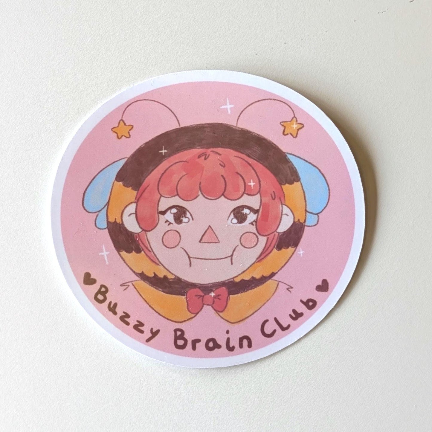 Buzzy Brain Club Sticker- ADHD Sticker, Autism Sticker, OCD Sticker, Anxiety Sticker, Neurodivergent Sticker, Mental Health Stickers