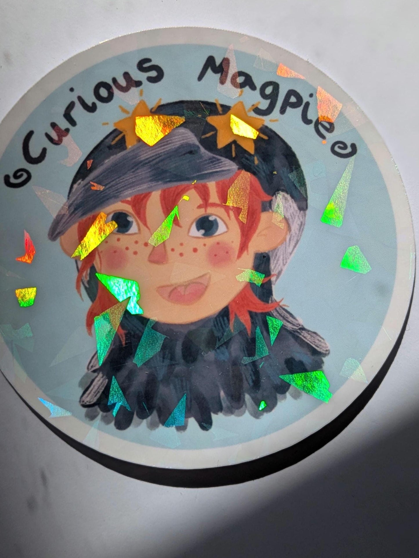 Curious Magpie Sticker- Relatable Sticker, Funny Sticker, ADHD Sticker, Autism Sticker, Neurodivergent Sticker, Magpie Sticker