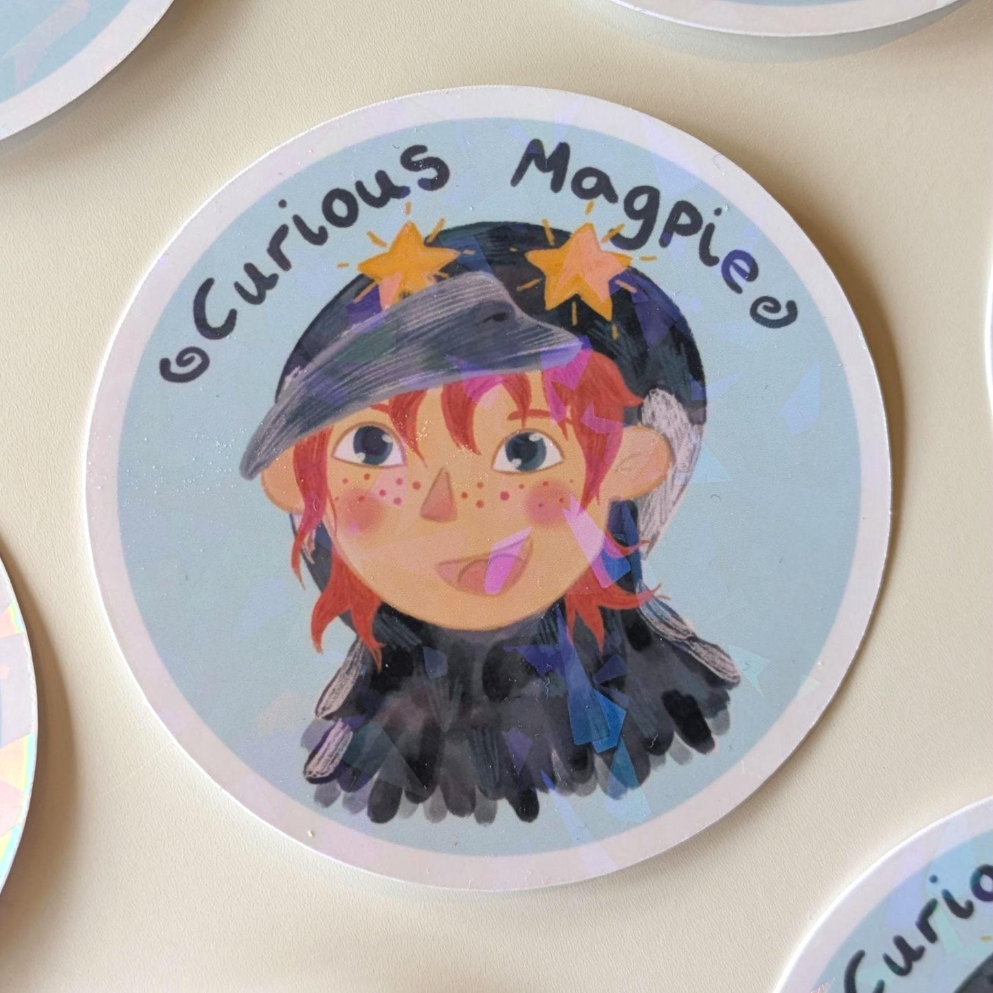 Curious Magpie Sticker- Relatable Sticker, Funny Sticker, ADHD Sticker, Autism Sticker, Neurodivergent Sticker, Magpie Sticker