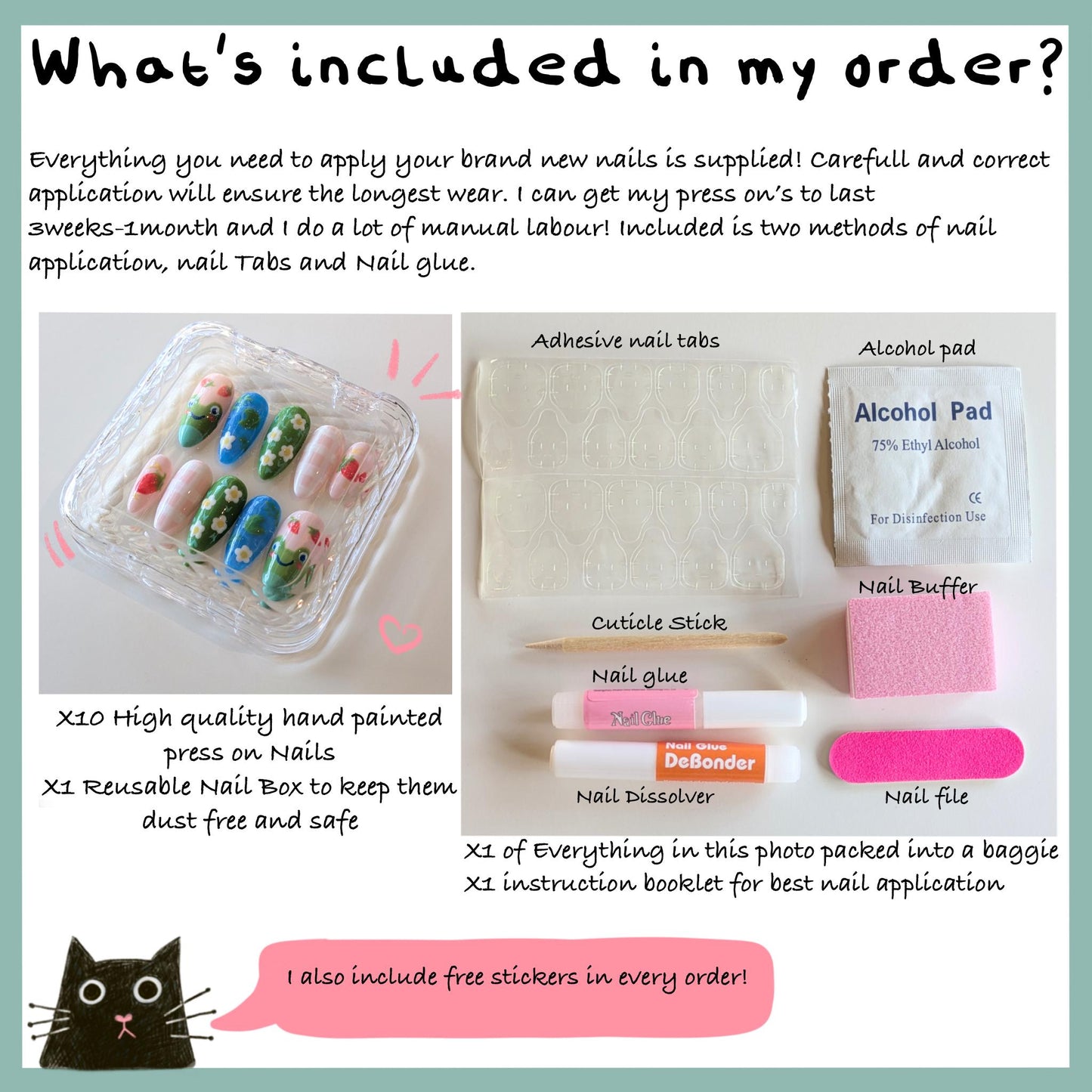 Tamagotchi Paradise Press on Nails-Hand painted Nails, Cute nails, Kawaii Nails, Geeky Nails, Kawaii Press on, Gel Press On Nails, Pastel