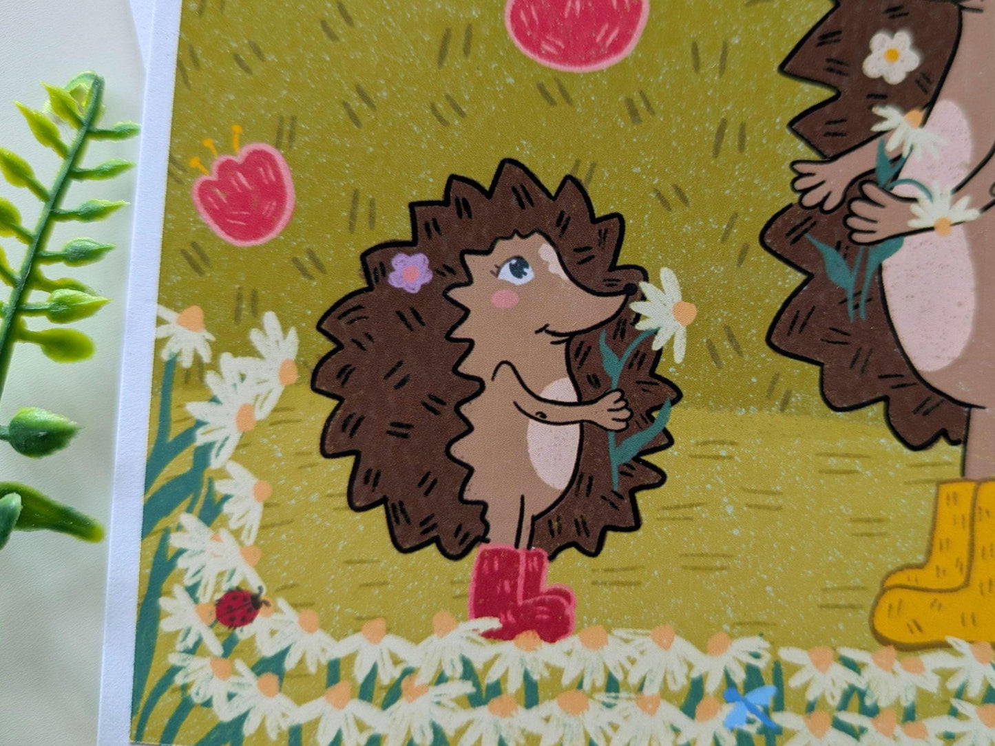 Hedgehog Mothers Day Cards -Best Mom Card, Grandma Card, Kids Mothers Day Card, Floral Mothers Day Card, Happy Mothers day Card