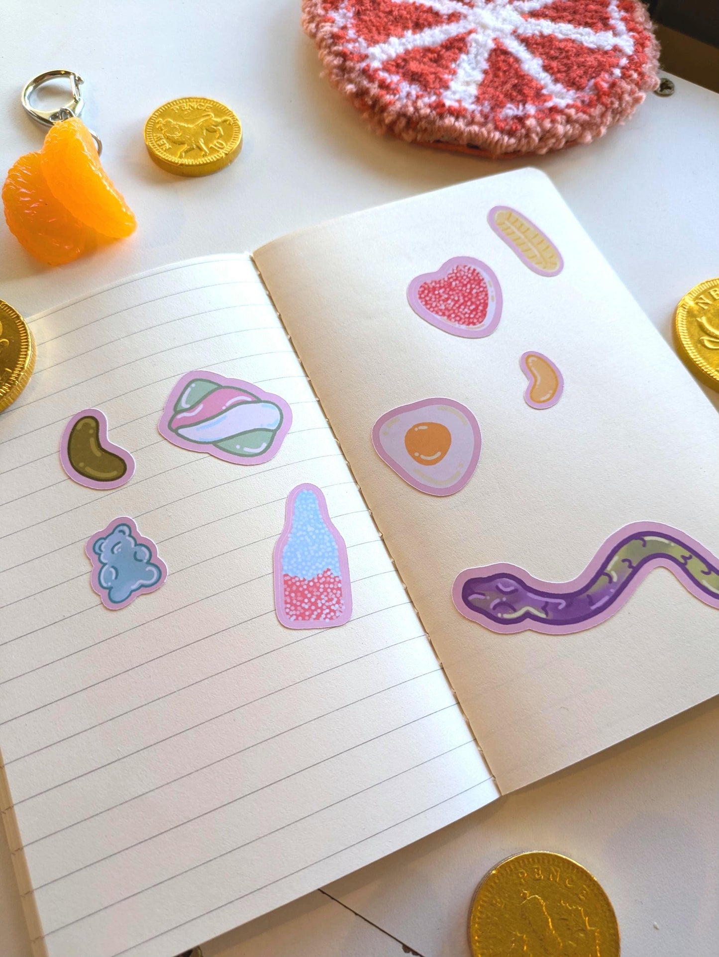 Pick N Mix Sticker Sheet- Sweet Shop Stickers, Candy Stickers, Kawaii Stickers, Journaling, Scrapbooking, Kids Craft, Planner Stickers