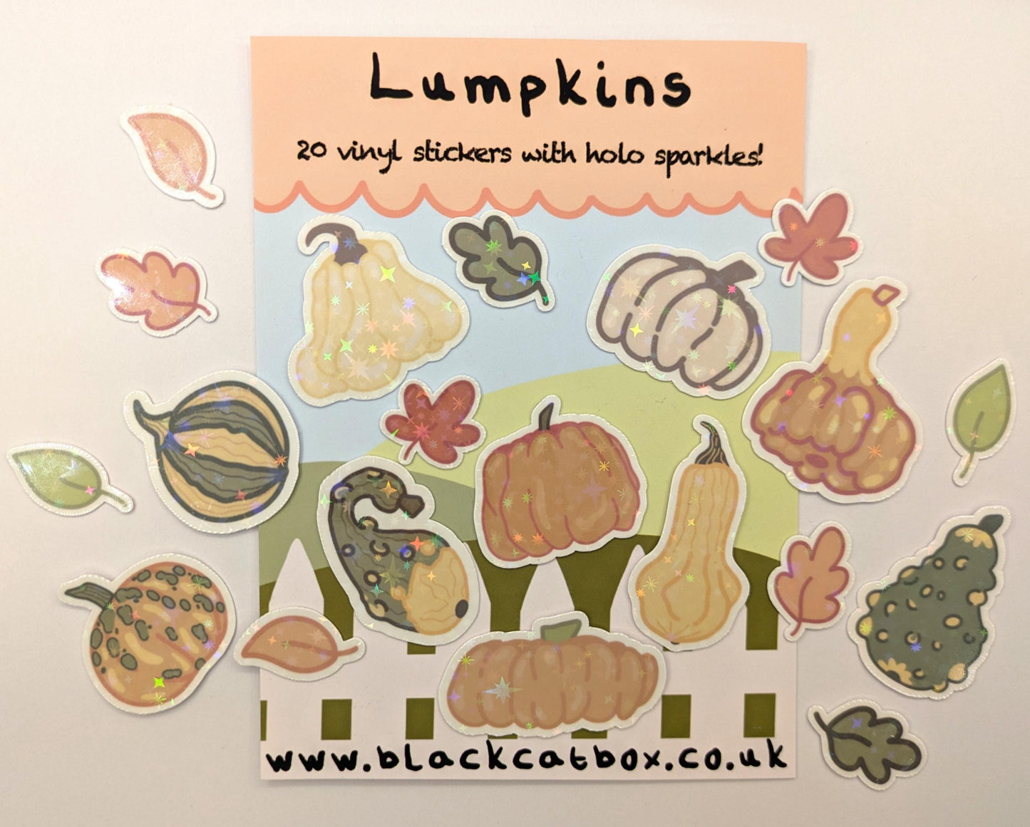Lumpkins Vinyl Sticker pack- Pumpkin stickers, Autumn stickers, Fall stickers, Halloween stickers, Harvest Stickers