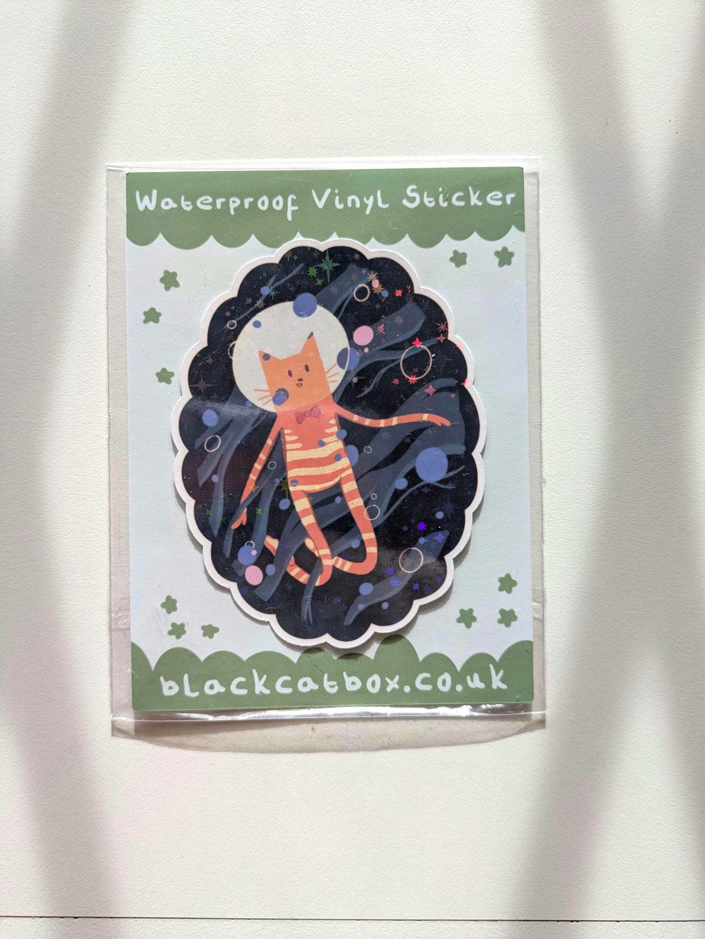 Space Cat Waterproof Vinyl sticker-kawaii sticker, laptop sticker, journal sticker, Cat sticker, Cat lover sticker