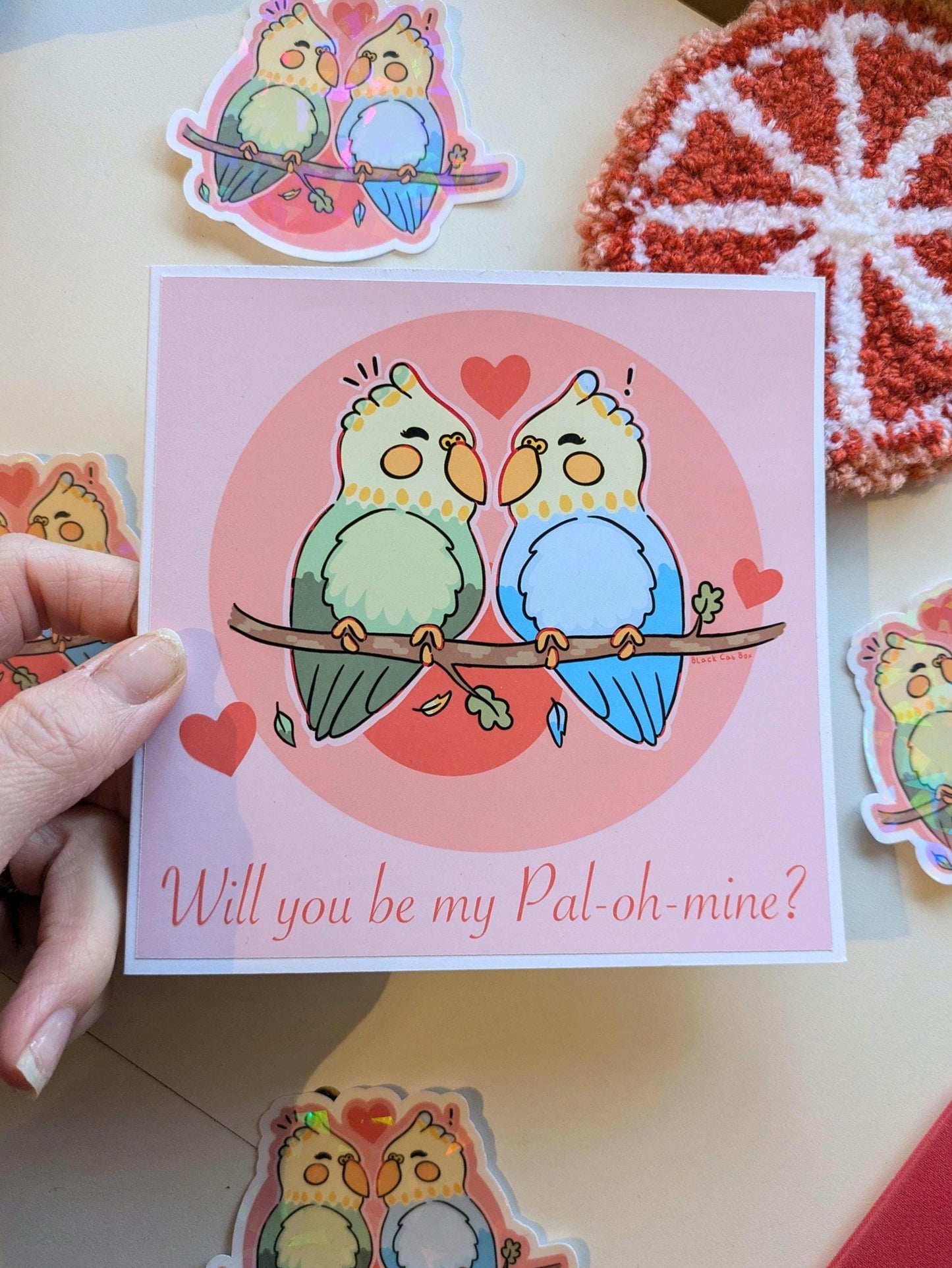 Love Bird valentines Card- BFF Valentines Cards, Galentines Cards, Palentines Cards, LGBTQ+ Valentines Cards, Inclusive love, Budgie Card