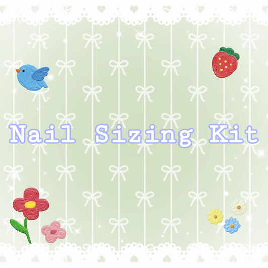 Nail Sizing Kit- Hand painted Nails, Nail sizing Kit, Gel Press On Nails