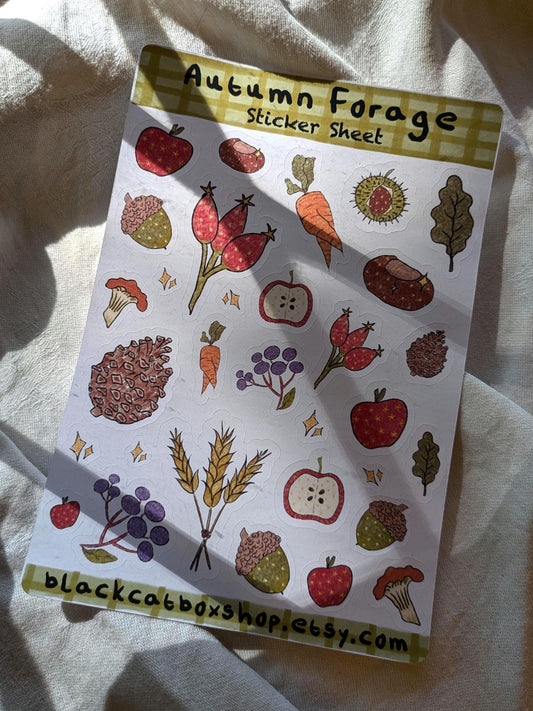 Autumn Sticker Sheet-Cosy Sticker sheet, Planner Stickers, Cottage core Sticker Sheet, Fall Stickers, Autumn Stickers
